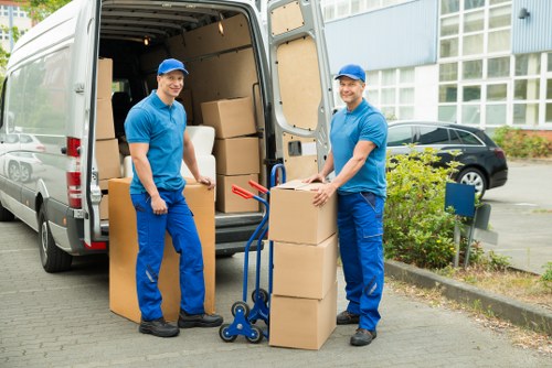 Seasonal and business items arranged in a Westham storage unit